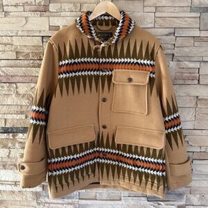 Pendleton Thomas Kay Ashland Jacquard Wool Coat Size M